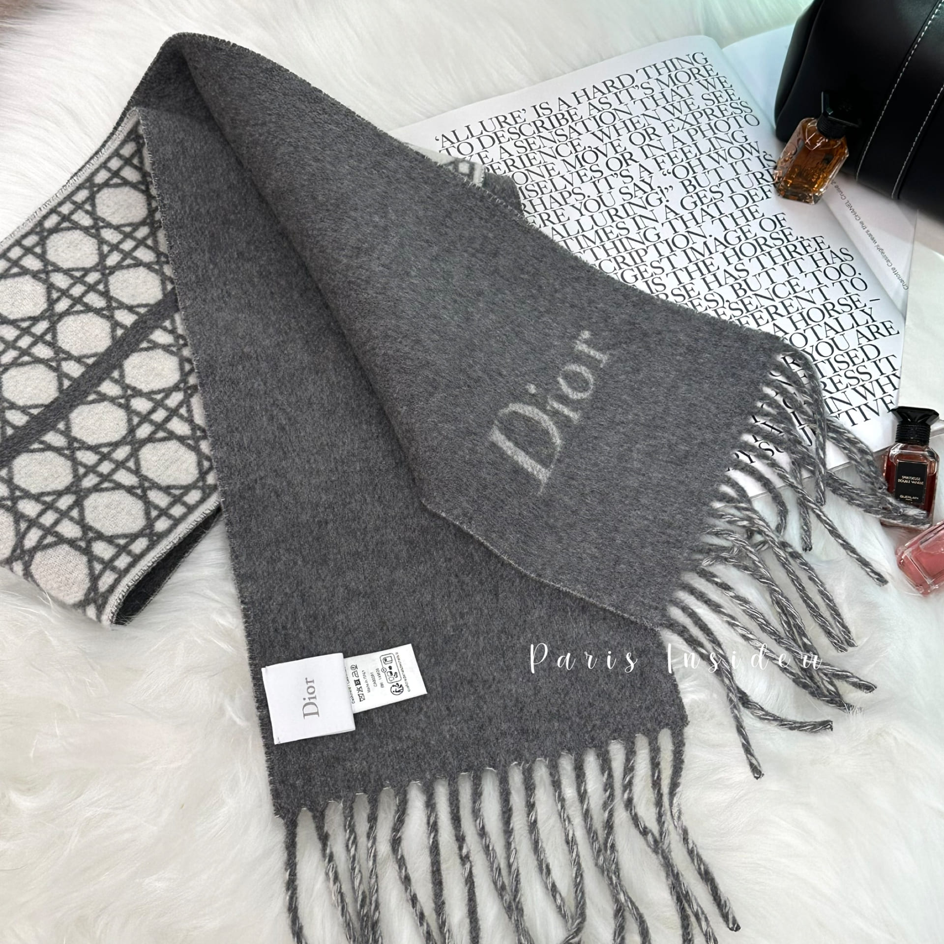 Dior Cannage Scarf - Gray (灰色) - Image 2